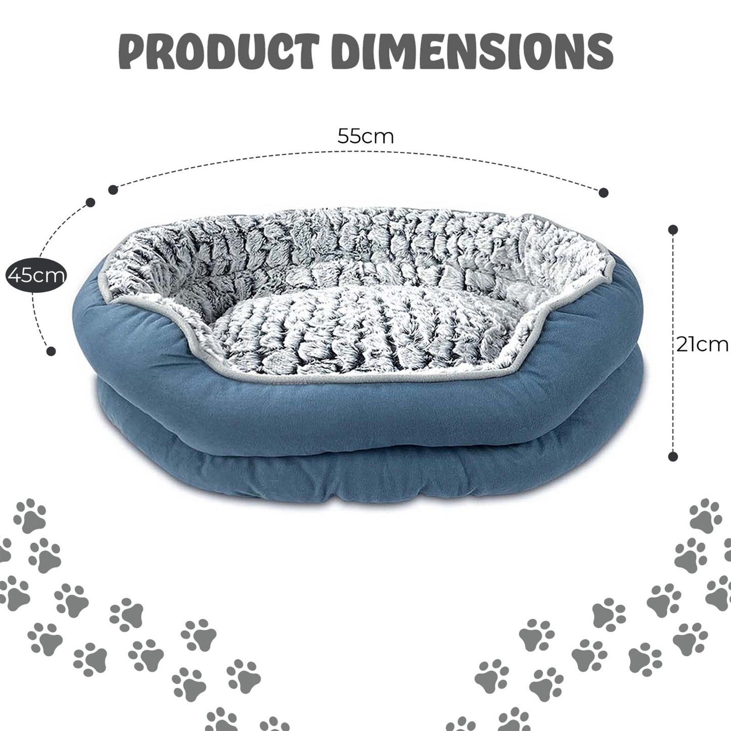 Pet Dog Bed Cat Beds Luxury Soft Washable Puppy Cushion Warm Pet Basket-S M L
