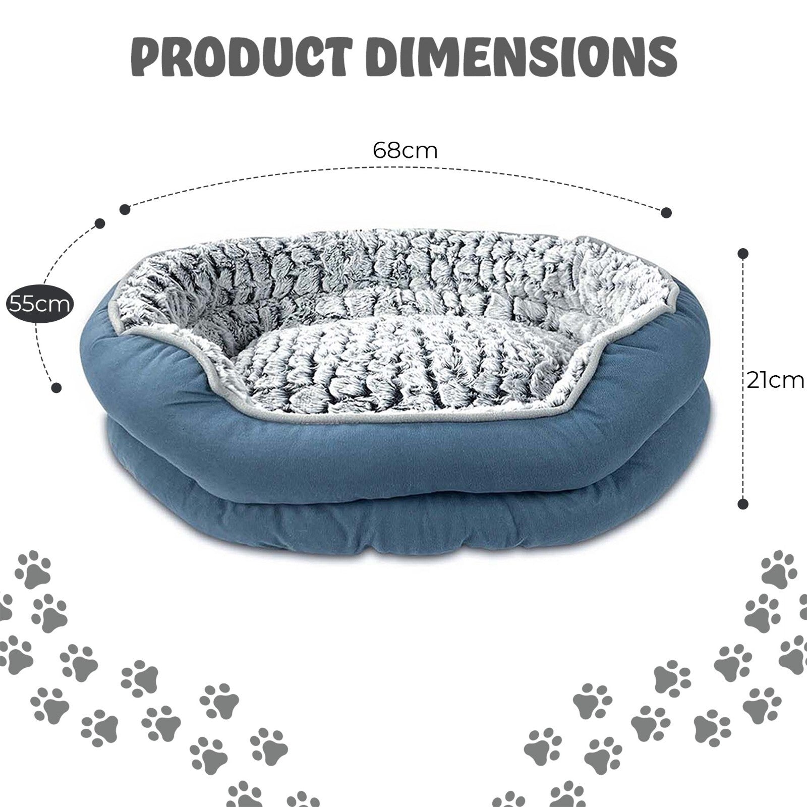Pet Dog Bed Cat Beds Luxury Soft Washable Puppy Cushion Warm Pet Basket-S M L
