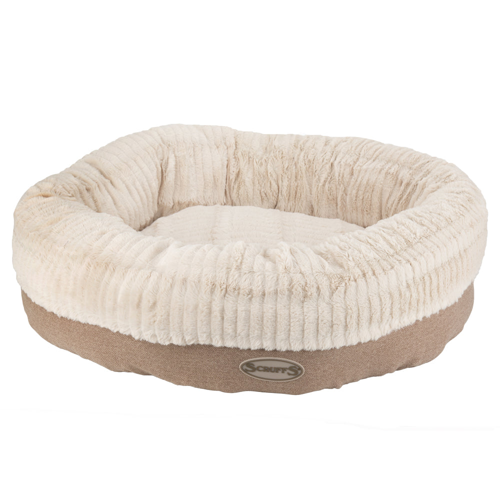 Ellen Donut Dog Bed (in Tan, Pink or Grey) by Scruffs
