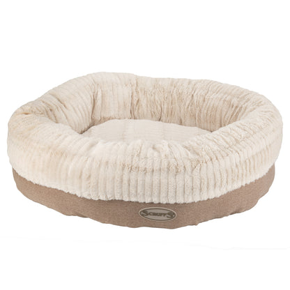 Ellen Donut Dog Bed (in Tan, Pink or Grey) by Scruffs