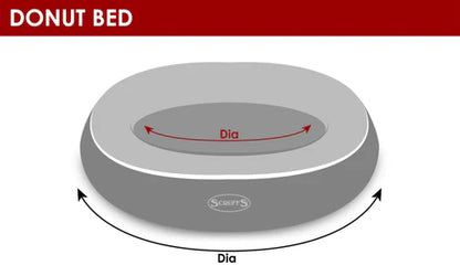 Ellen Donut Dog Bed (in Tan, Pink or Grey) by Scruffs