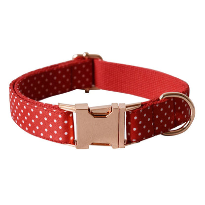 Ruby Dog Collar, Dog Collar & Dog Bowtie (Set) – by The Paw Co.-2