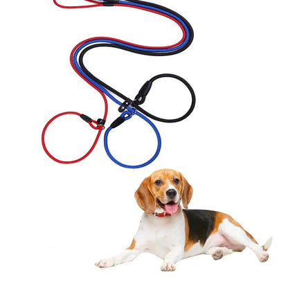 Dog Leash Strong Slip Lead Adjustable Loop High-density Nylon Braided Rope  Training Leash for Large Medium Small Dogs