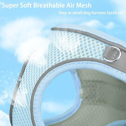 Escape-Proof Dog Harness and Leash Set for Small Dogs Cats Puppy Harness Vest Reflective Kitten Walking Lead Leash Pet Supplies