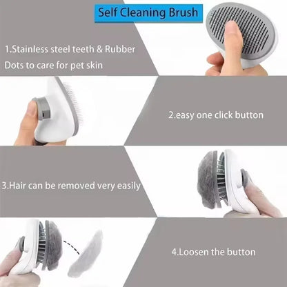 Dog Hair Remover Brush Cat Dog Hair Grooming And Care Comb For Long Hair Dog Pet Removes Hairs Cleaning Bath Brush Dog Supplies