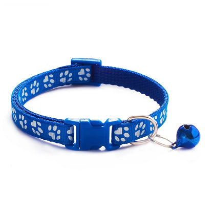 Hot pet for cat bell collar dog print cat collar multi-color optional necklace ring cat rope collar pet supplies