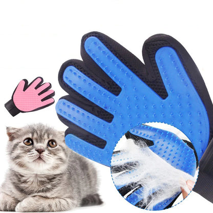 Popular hot selling pet dogs and cat hair combing gloves sturdy and durable effective hair combing pet supplies