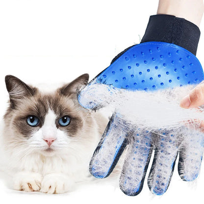 Popular hot selling pet dogs and cat hair combing gloves sturdy and durable effective hair combing pet supplies